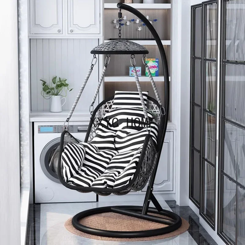 Comfortable Rotating Hanging Stand Rattan Adults Metal Garden Chair Hammock Designer Chaise Suspendue House Decoration