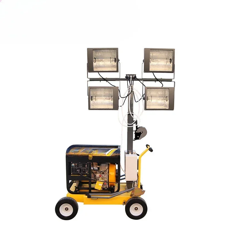 Illumination car 4KW high-power hand lift mobile Iighting cars Night construction Iighting Engineering lighting moving car