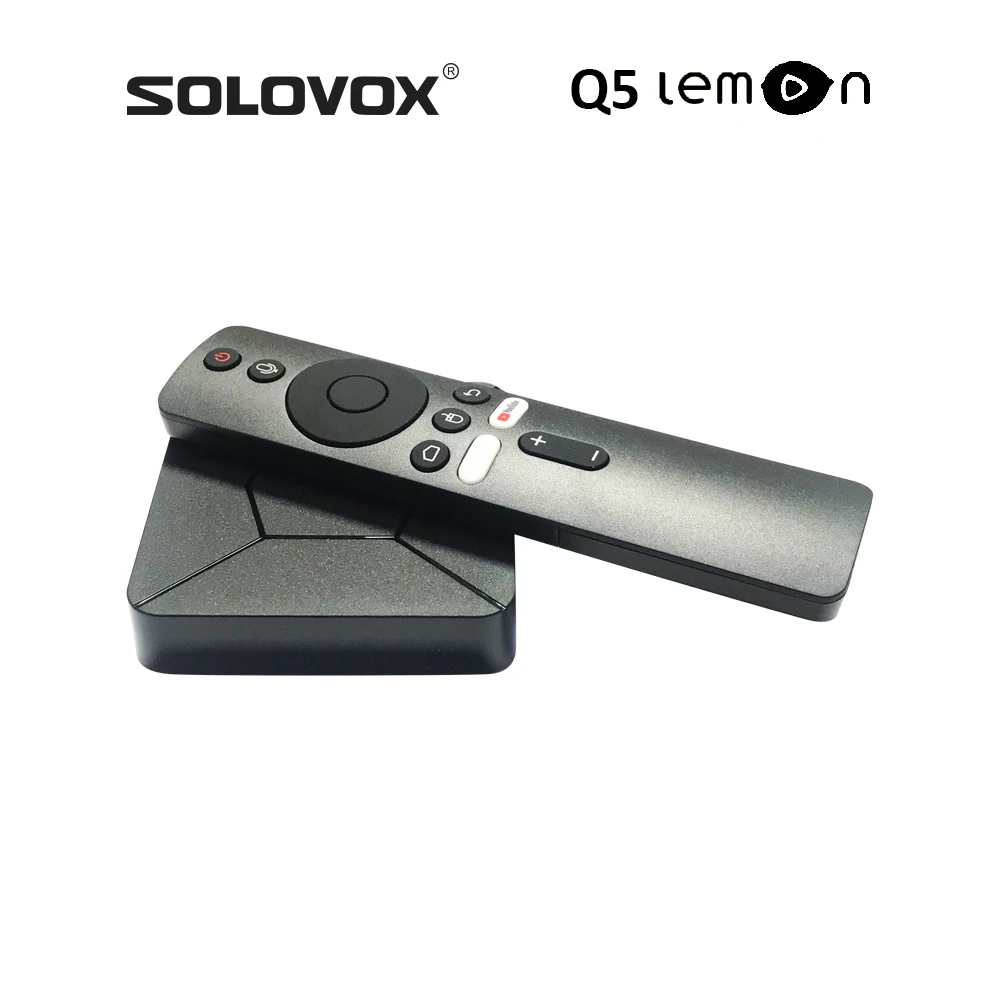 SOLOVOX Q5 Lemon TV Internet3 Android 10 Smart TV Box H313 4K WiFi Bluetooth Voice Control YouTube XT StalkerMAC Decoder