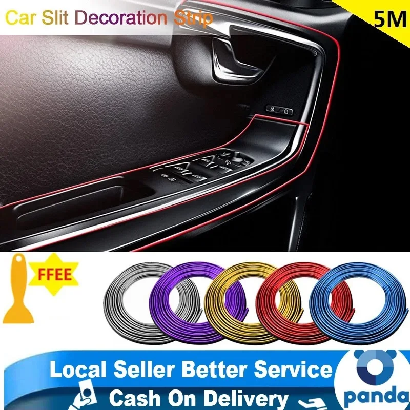 New Styling Car Door Gap Trim Strip Dashboard Center console Air Outlet Edgein Fillers Flexible Strip Indoor Decorative Stickers