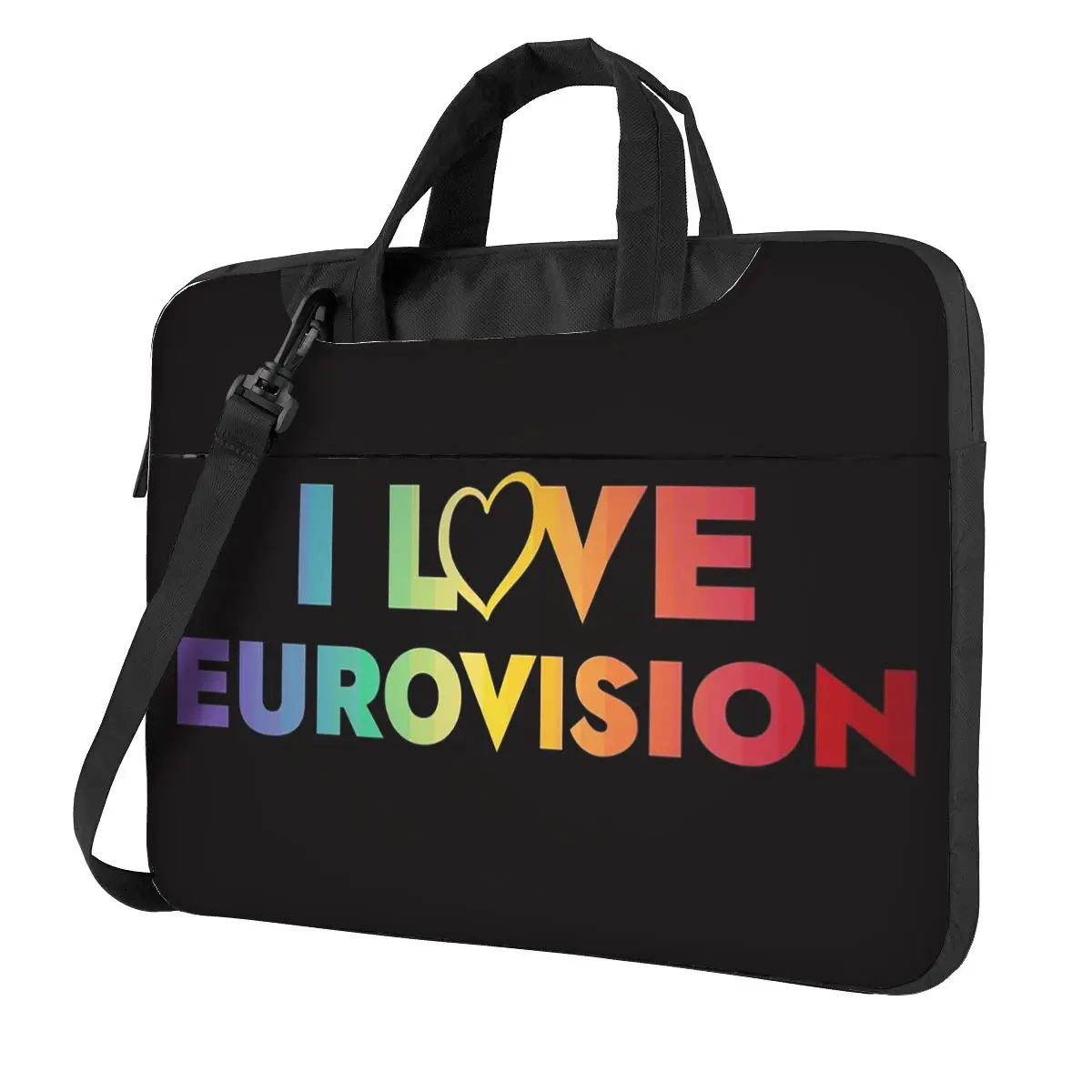 I Love Eurovision - Rainbow Pattern Laptop Bag Protective Case Computer Bag 13 14 15.6 Crossbody Laptop Pouch For Macbook Pro