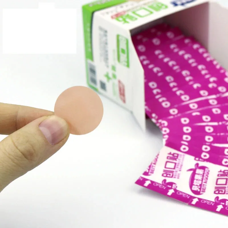 120/100pcs/suit Kids Cartoon Round Band-Aid Vaccine Syringe Injection Hole Patch Wound Waterproof Wound Protection Tape