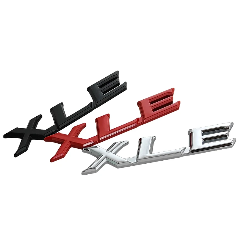 شعار معدني ثلاثي الأبعاد شعار إكس لي ، حروف شارة صندوق السيارة ل RAV4 بريميوم أفالون هايلاندر كورولا كامري إكس لي ، ملحقات ملصقا