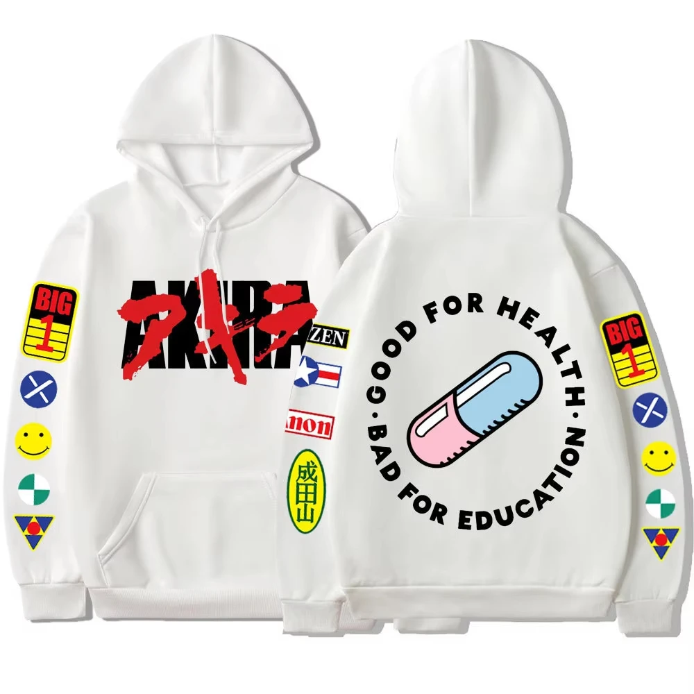 Men's hooded sweatshirt with sci-fi anime print. Fall/winter outdoor adult comfortable loose pullover shirt.