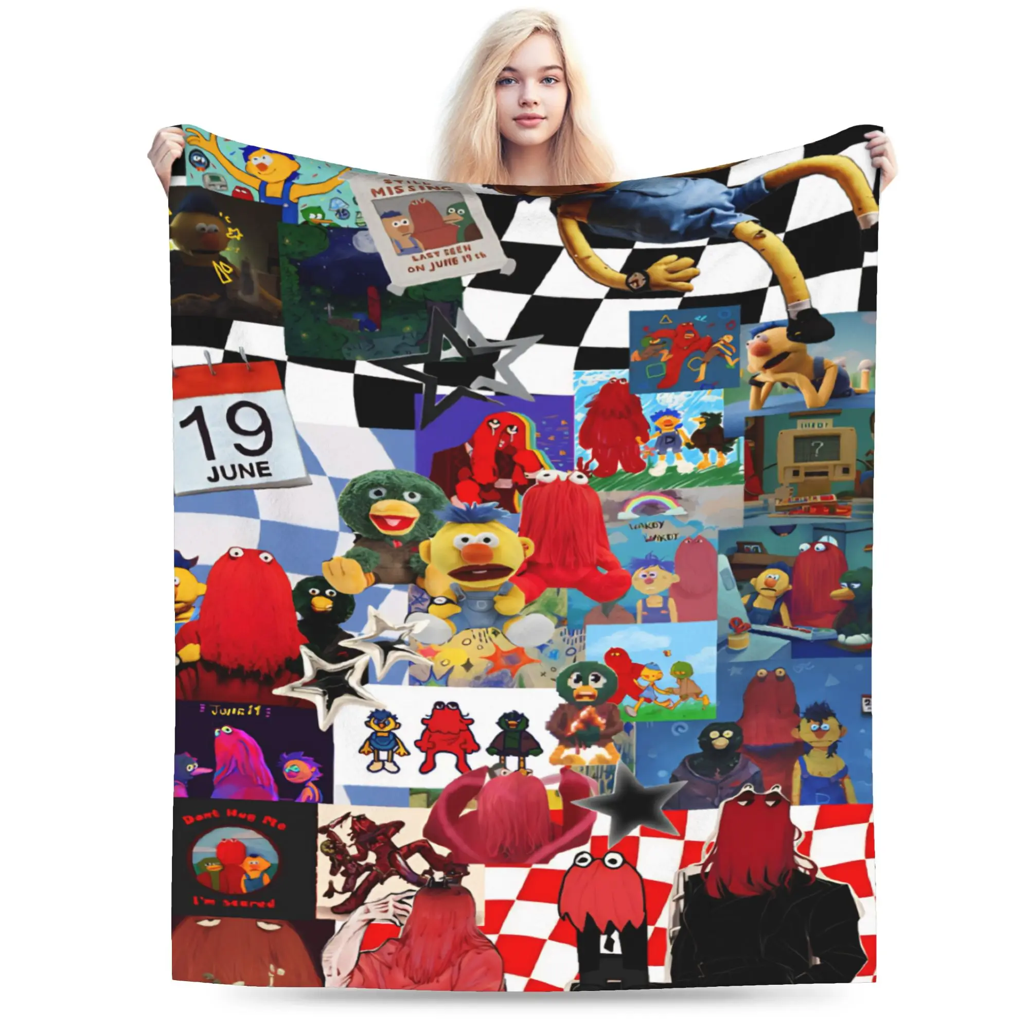 Comfort Don't Hug Me I'm Scared Blanket Accessories Bed Decorative  Blanket Throw Super Warm Fleece for Travel