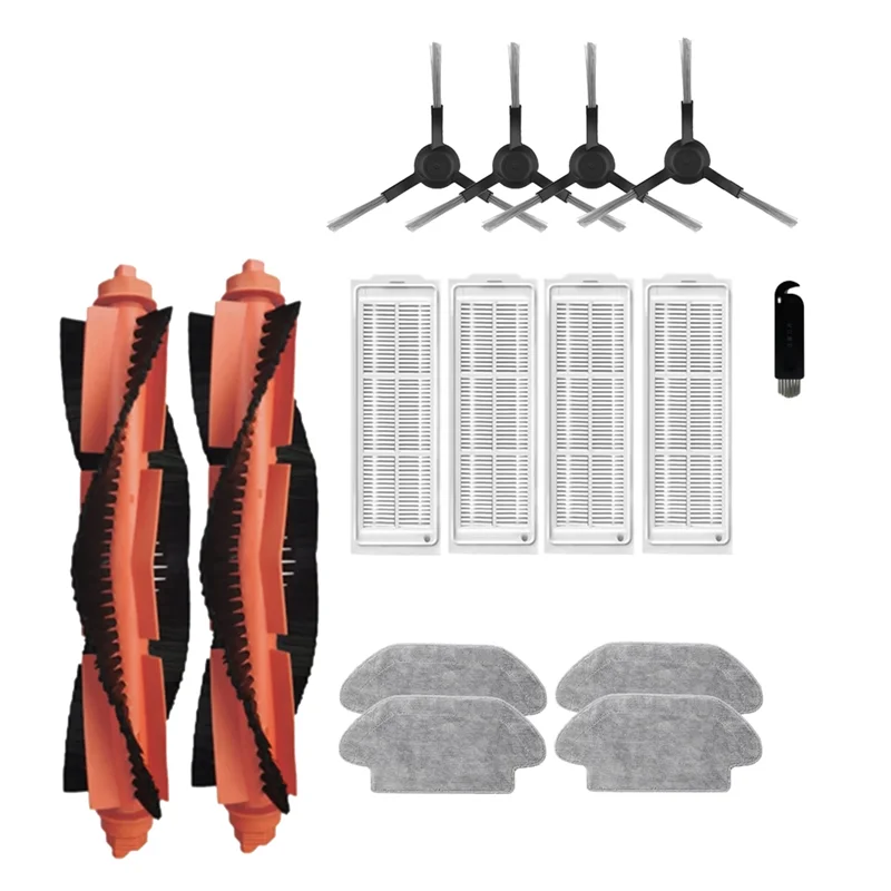 

UN-15 шт. для Karcher RCV 3, аксессуары для пылесоса, роликовая боковая щетка, HEPA-фильтр, накладка для швабры, сверхпрочные аксессуары