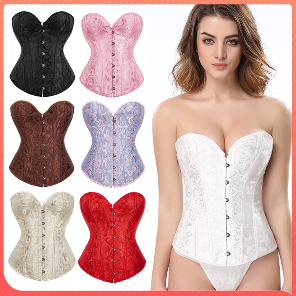 

Bandeau Tubetop Lace-up Corset Casual Outing All Seasons Wear Casual Style Front Button Closure Polyester Fabric