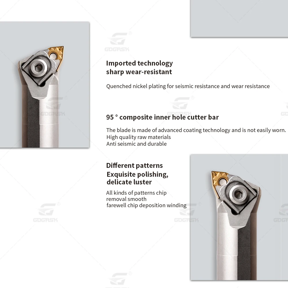 CNC Torno Cortador Arbor para WNMG080404 Inserções, Ferramentas de Torneamento Interno, Boring Bar, Spring Steel, S20R-BWLNR08 S25T-BWLNR, 1Pc