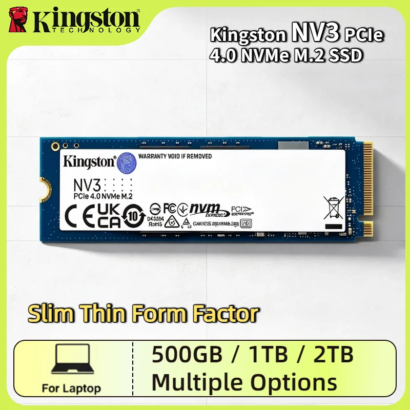 

Kingston NV3 2TB 1TB 500GB M.2 2280 PCIe 4.0 NVMe SSD Up to 6000MB s Internal Drive for Home Office PC Pro Max