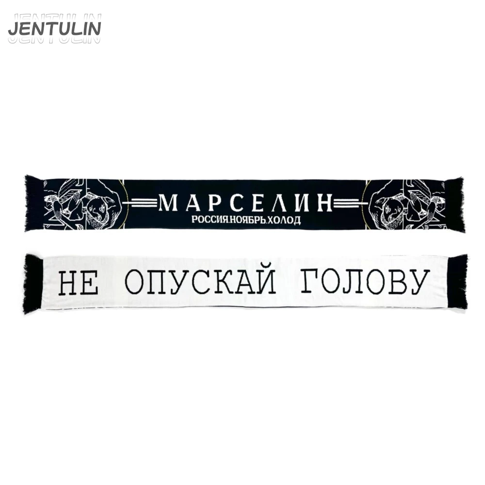 Men Scarf Winter Y2k Streetwear Black Knitted Marselin Gothic Shawl Scarves Korean Harajuku Hip Hop Punk Warm Unisex Accessories