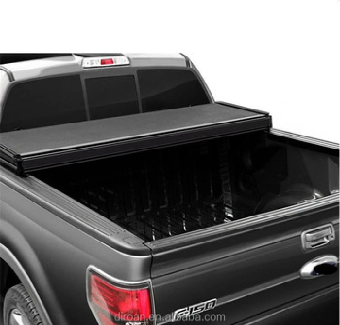 2018 Toyotar hilux 5' bed cover 6063 Aluminum black color waterproof pickup truck hard Tri-Fold tonneau cover