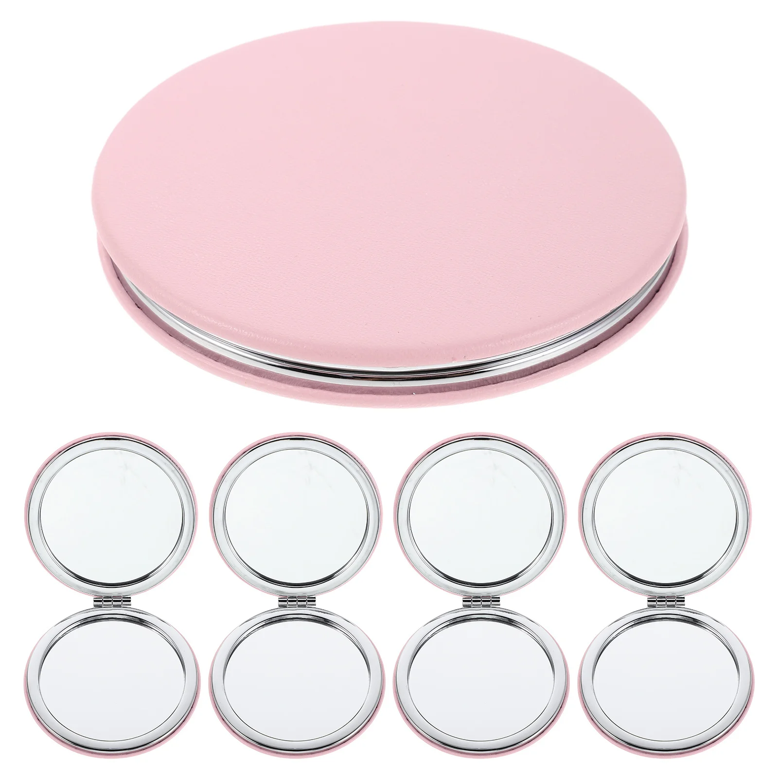 

5Pcs Portable Folding Mirrors Double-Sided Compact Round Vanity Mirror Small Travel Pocket Mirror for Women Men