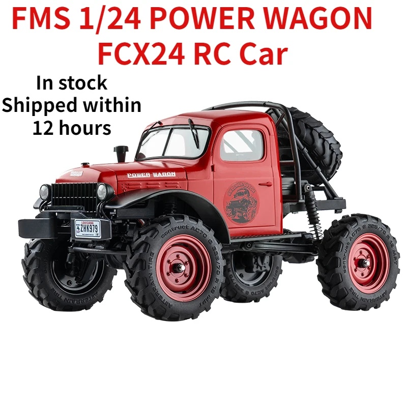 

FMS 1/24 POWER WAGON FCX24 Радиоуправляемая машина полу-грузовик гусеничный восхождение машина жесткий корпус четырехколесный привод багги Модель автомобиля