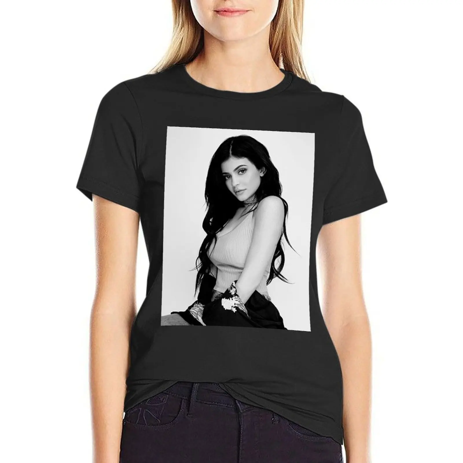 Kylie Jenner T-Shirt funnys sweat oversized workout shirts for Women