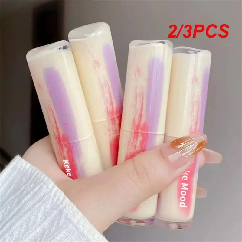 Heallor 2/3PCS Mirror Lip Gloss Waterproof And Sweat Resistant Glass Lip Glaze General Smooth Moisturizing Lip Gloss Smooth Text