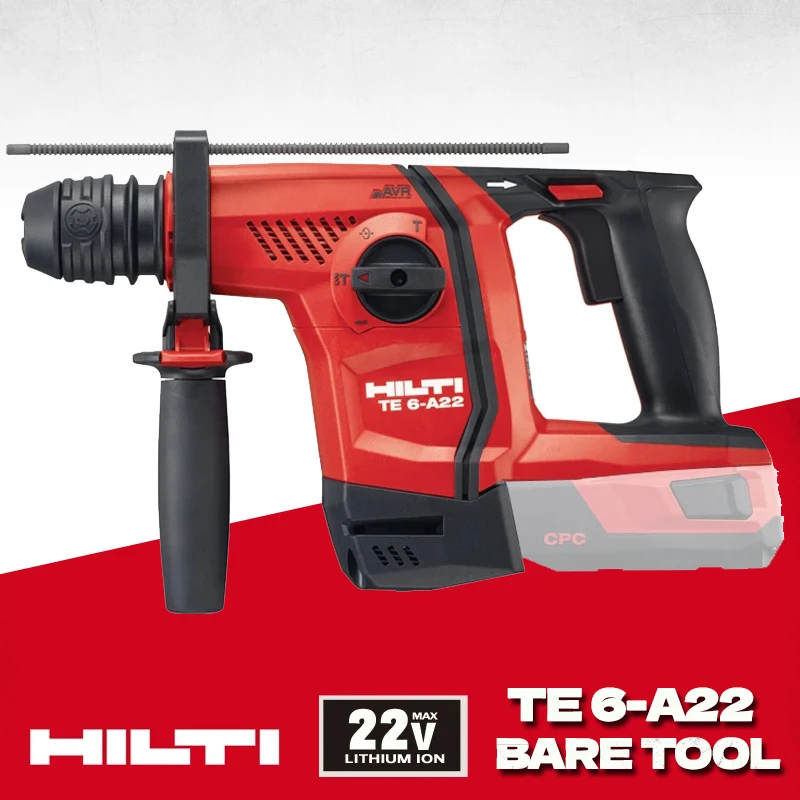 

HILTI TE 6-A22 Cordless SDS Plus Rotary Hammers 22V Brushless Motor Impact Drill Kits Rechargeable Hammer Drill Power Tools