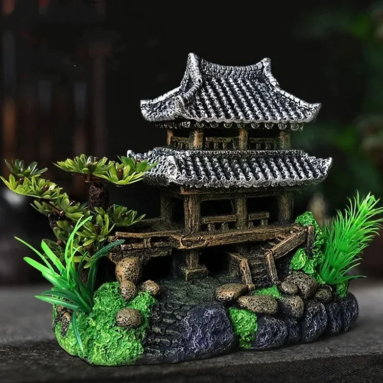 Resin Aquarium House Ornament 1