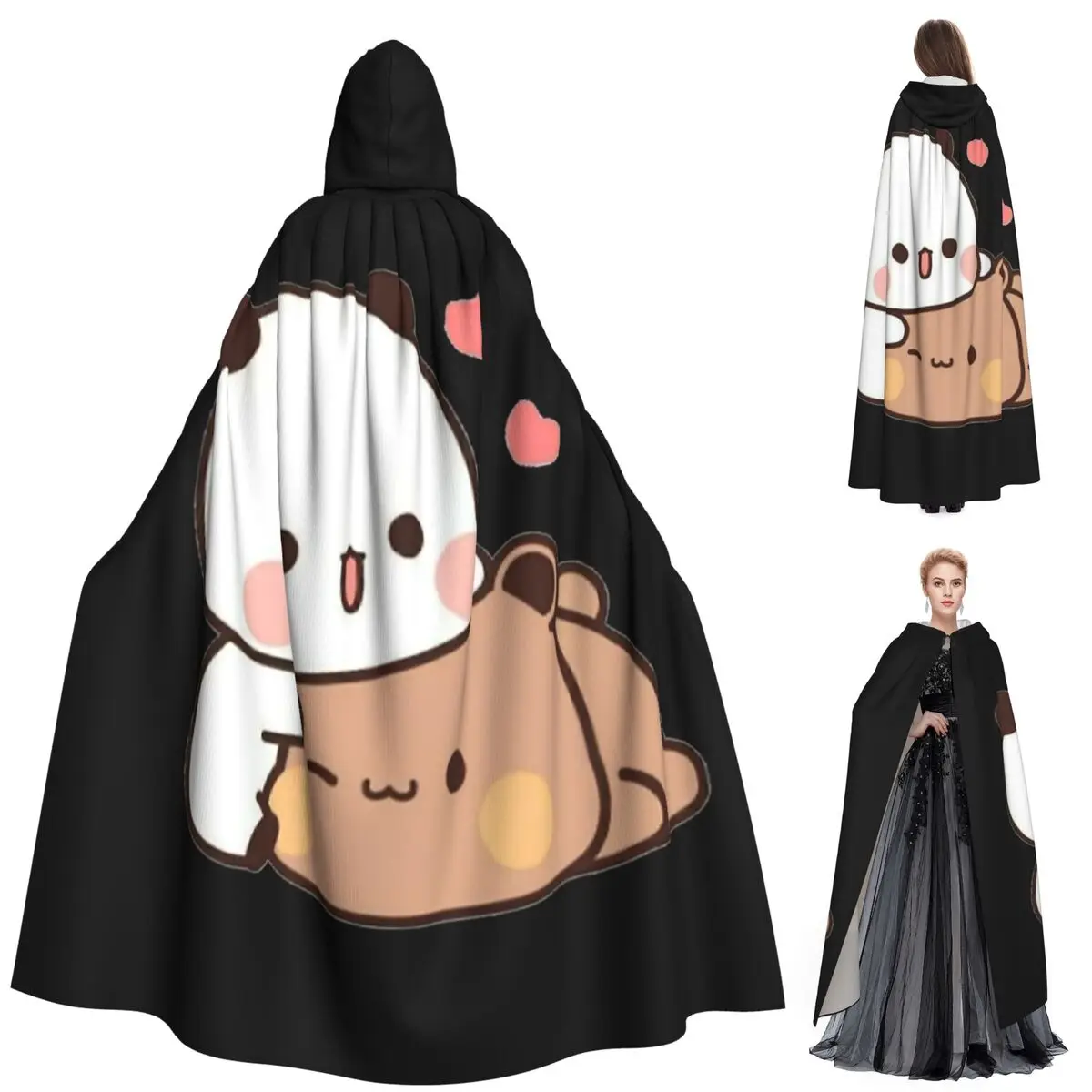

Bubu Dudu Long Hooded Cloak Witch Medieval Costume Cosplay Cape HalloweenParty Adult Unisex