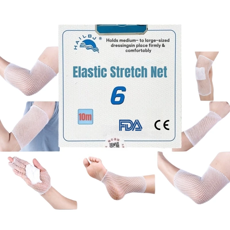 

10m Roll Elastic Net Bandage Breathable Flexible Support For Wrist Ankle Limb Medical Surgical First Aid Tubular Gauze Retainer