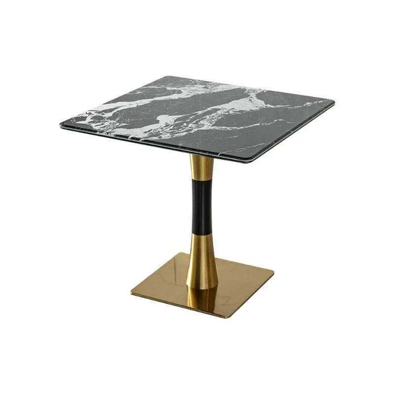 Light luxury microcrystalline stone negotiation table and chair combination square meeting reception chess and card table