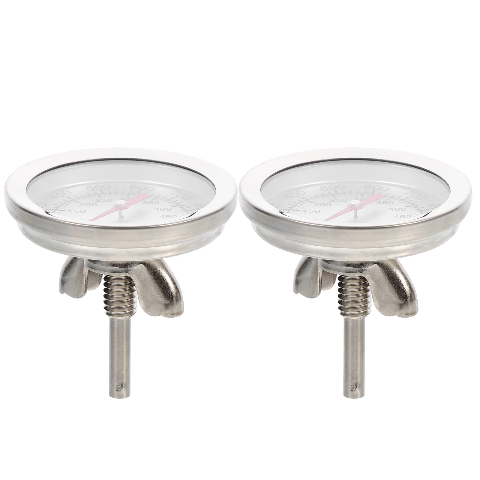 

2 pcs BBQ Thermometer Stainless Steel Meat Food Oven Multifunction High Temperature Resistance Accurate Display