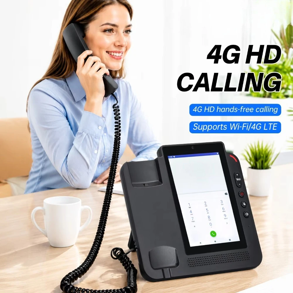 Desktop Call Video Fixed Wireless Phone 4G VoLTE GSM LTE SIM Card Landline WiFi  for Home Office Hotel