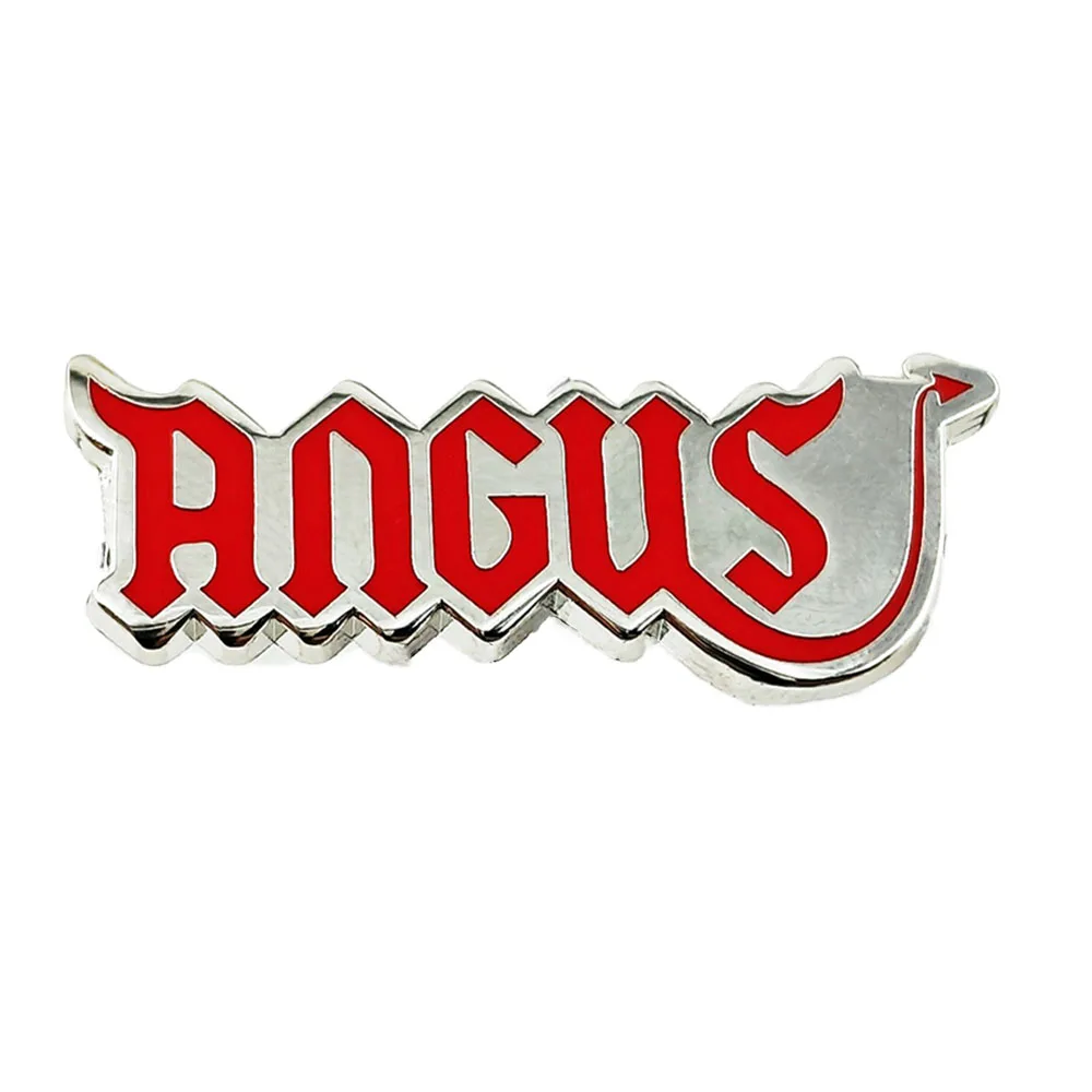 Angus Kreative Buchstaben-Brosche, modisches Buchstaben-Design, Abzeichen im Retro-Stil, Kunst-Schriftart, Metallnadel, Kragen-Schmuck, Rucksack-Dekoration, Geschenk – Detail 1