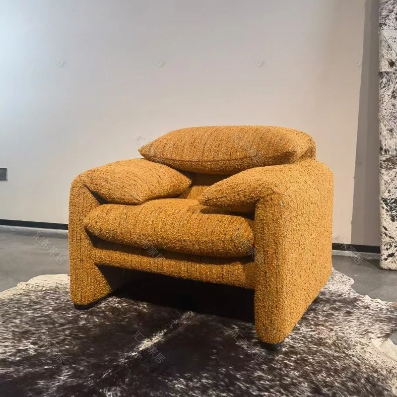 Sofa chair single casual retro simple down living room lazy fabric