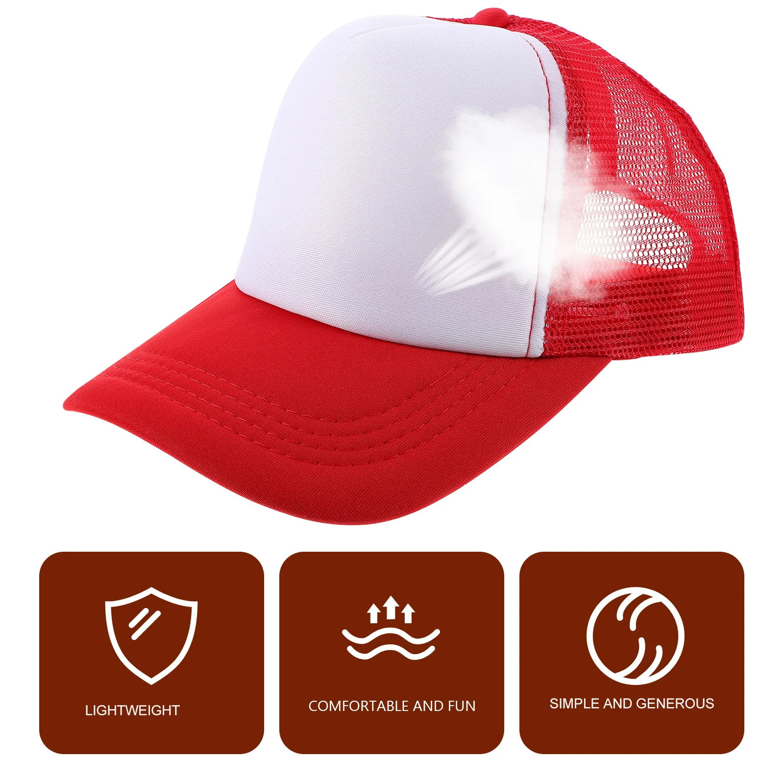 

5Pcs Blank Mesh Baseball Caps Heat Transfer DIY Sublimation Hats for Men Women Lightweight Breathable Outdoor Summer Cap