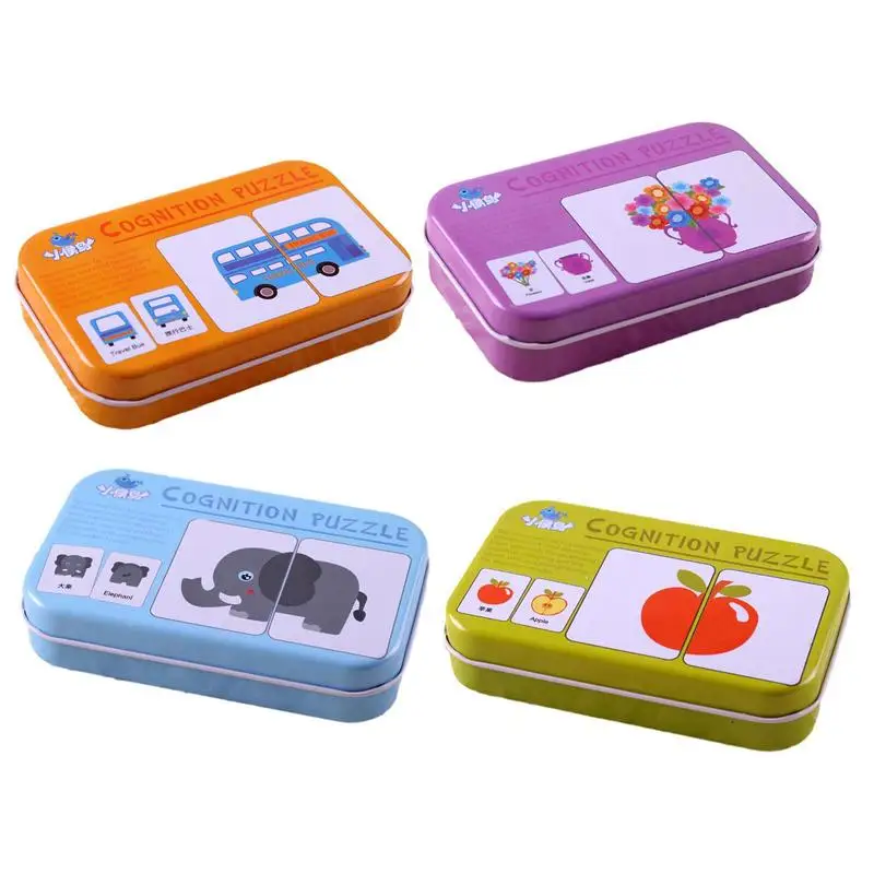 

Babies Cognition Puzzle Toys Cartoon Vehicle Fruit Jigsaw Game Montessori Educational Toys Color Shape Cognitive Training