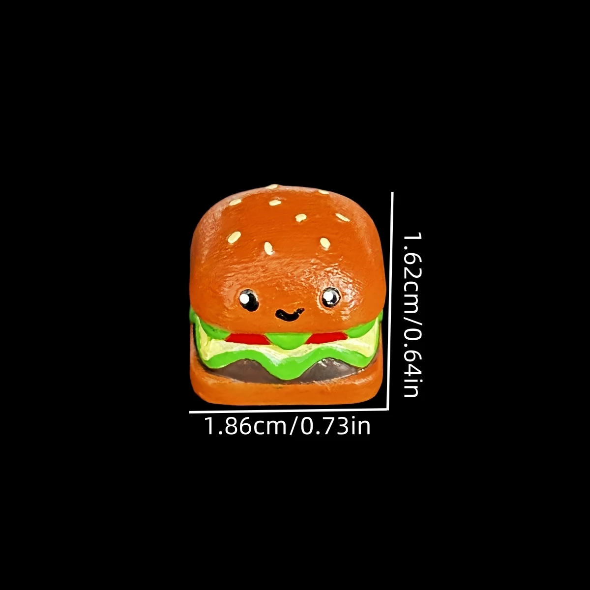Nadruk 3D Burger Fries Spersonalizowane nasadki na klawisze Materiał żywiczny Kolorowanie Pyszne jedzenie Zabawne nasadki na klawisze Mechaniczna nakładka na klawiaturę