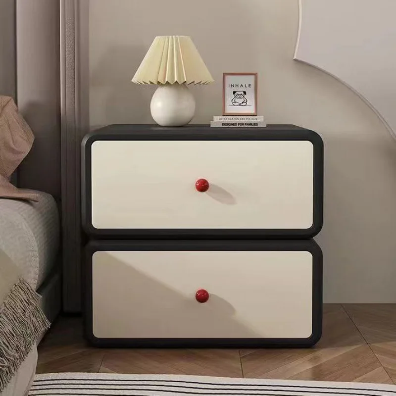

Be suitable for solid wood bedroom household bedside table small storage simple modern cream style customizable