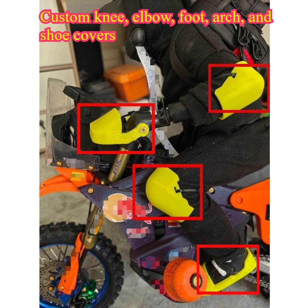 Upgrade RC Motorcycle High Toughness TPU Body Armor For Losi 1/4 Promoto MX Model Bike custom size Replacement Accessories