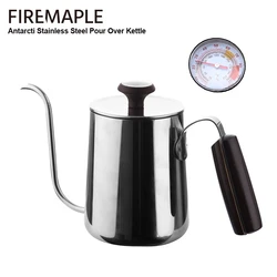 Fire Maple Antarcti Pour Over Coffee Pot Stainless Steel Hand Drip Kettle Gooseneck Kettle with Thermometer for Camping 750ml