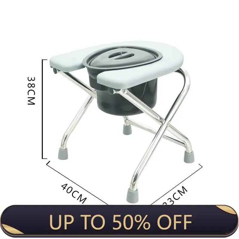 Folding U Shape Toilet Seat Converter Over Toilet Commode Chair Portable Raised Bidet for Elderly Pregnant​