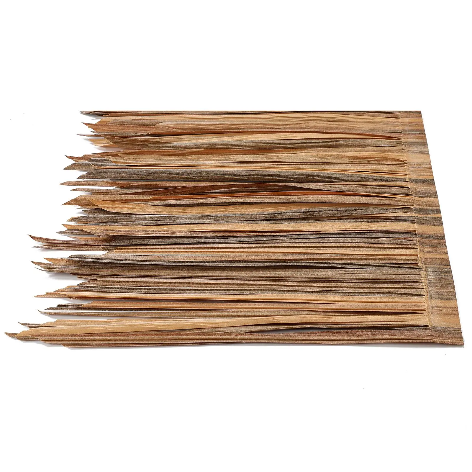 2x Straw Roof Thatch Panel Palm Thatch Roll Fake Simple Using Multifunction Carpet Grass Skirting Roof for Hut Tiki