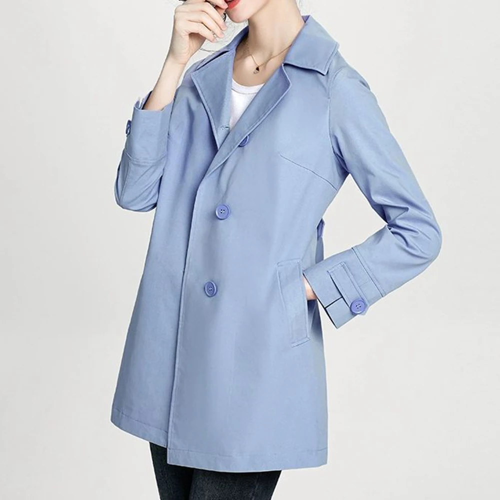 

Short coat women's 2025 spring and autumn women's clothing casual single-breasted fashion small versatile trench coat