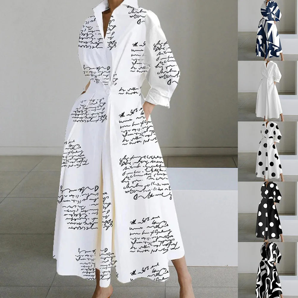 ชุดเดรสปาร์ตี้ ชุดเดรสสำหรับผู้หญิง แขนยาว ดีไซน์มีสไตล์ อเนกประสงค์ ลำลอง สวมใส่ง่าย ชุดเดรสแม็กซี่หรูหรา ชุดเดรสปาร์ตี้