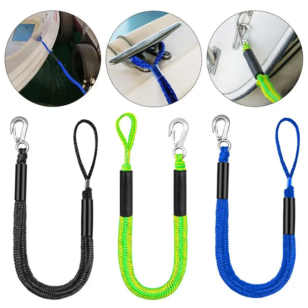 Nuevo 4FT Kayak barco Bungee elástico 3 colores líneas de muelle cordones cuerda de acoplamiento embarcaciones mar Doos Jet Ski pontón accesorios al aire libre