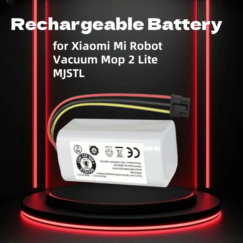 

14.4V/14.8V 6800mAh Rechargeable Li-Ion Battery N011-4S1P for Xiaomi Mi Robot Vacuum Mop 2 Lite MJSTL E10 E12 B11