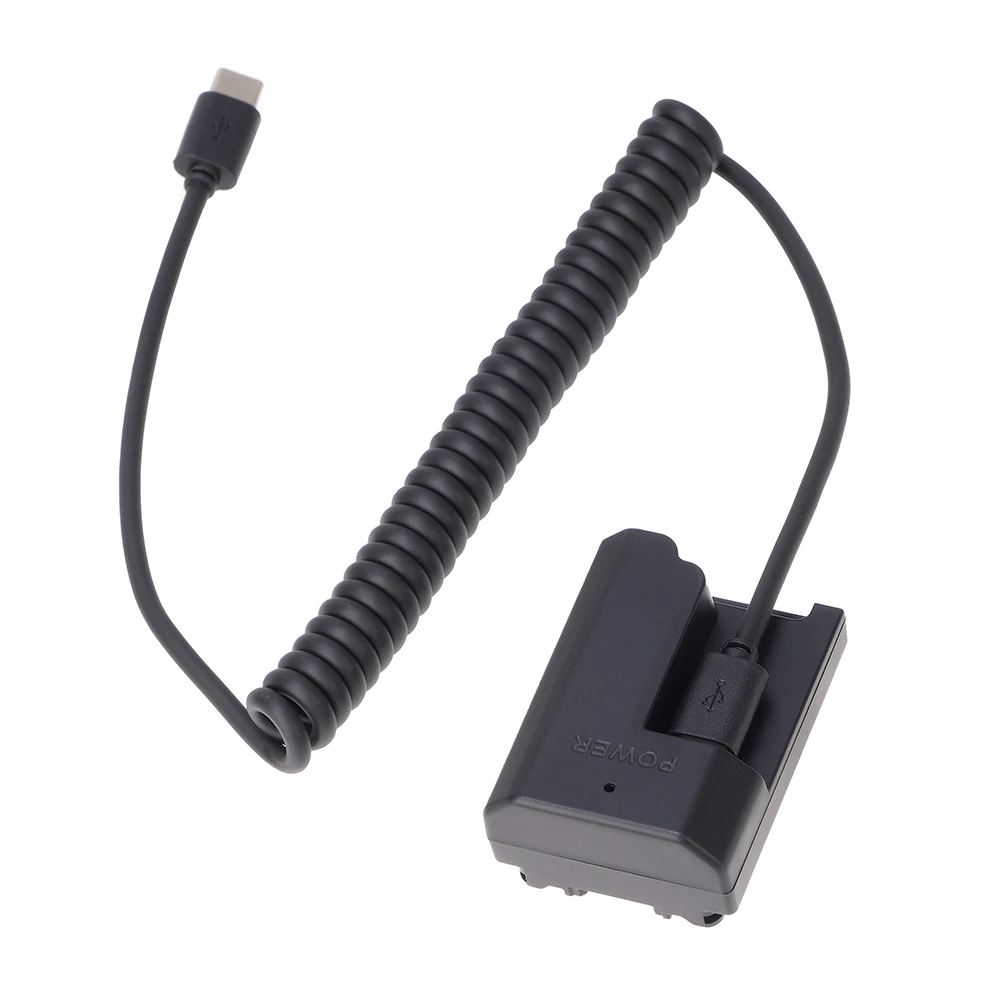 FOTGA NP-FZ100 dummy battery+Type-C power Supply spring wire (35-100CM) Straight line (50CM) Straight line (300CM) Adapter Light
