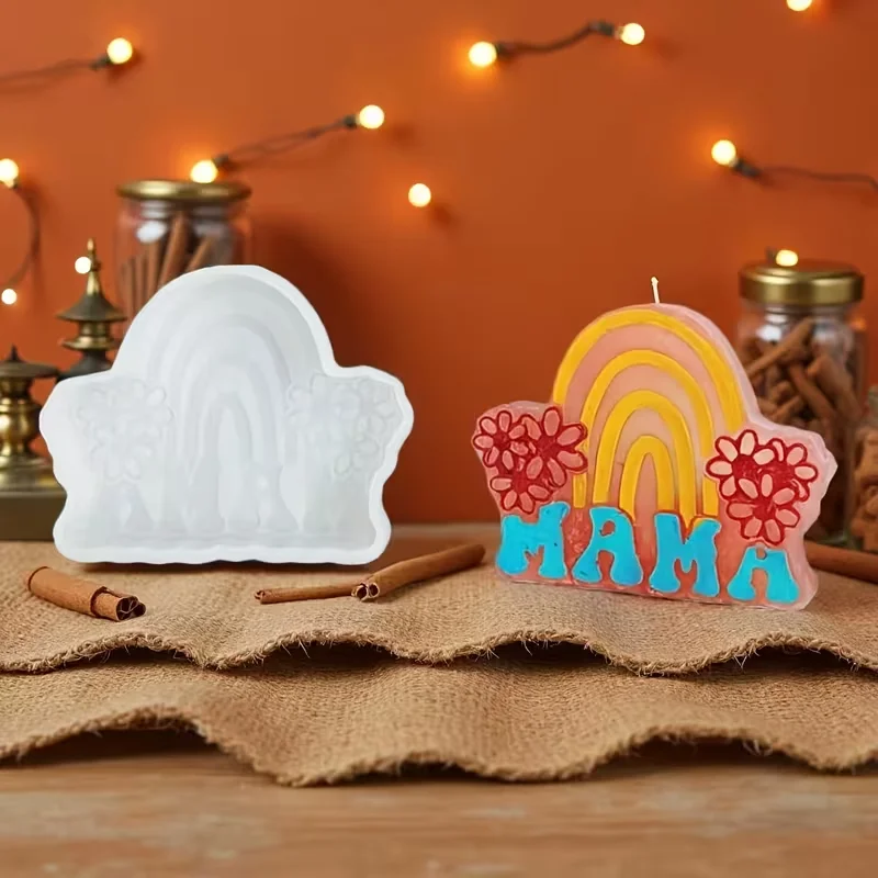 

Mother's Day Rainbow Aromatherapy Mold, Crystal Resin Silicone Mold, Diy Decorative Silicone Mold, Candle Mold