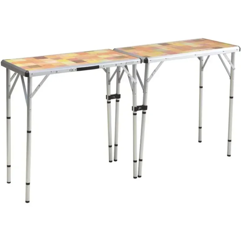 2025  Pack-Away 4-in-1 Folding Table, Leveling Feet, & Securing Brackets; Great for Patio & Deck, Camping, Tailgating, & More