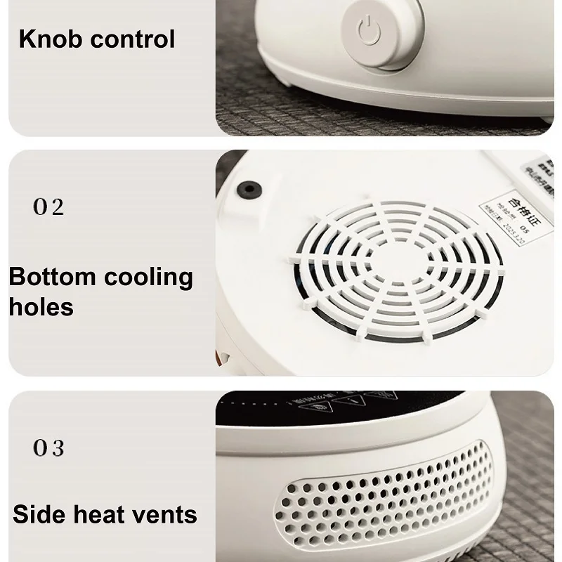 800 واط الكهربائية موقد سيراميك المحمولة 8 والعتاد القهوة مدفأة موقد الشاي الصامت 110 فولت/220 فولت سخان مياه سريع السيارات الدفء #2