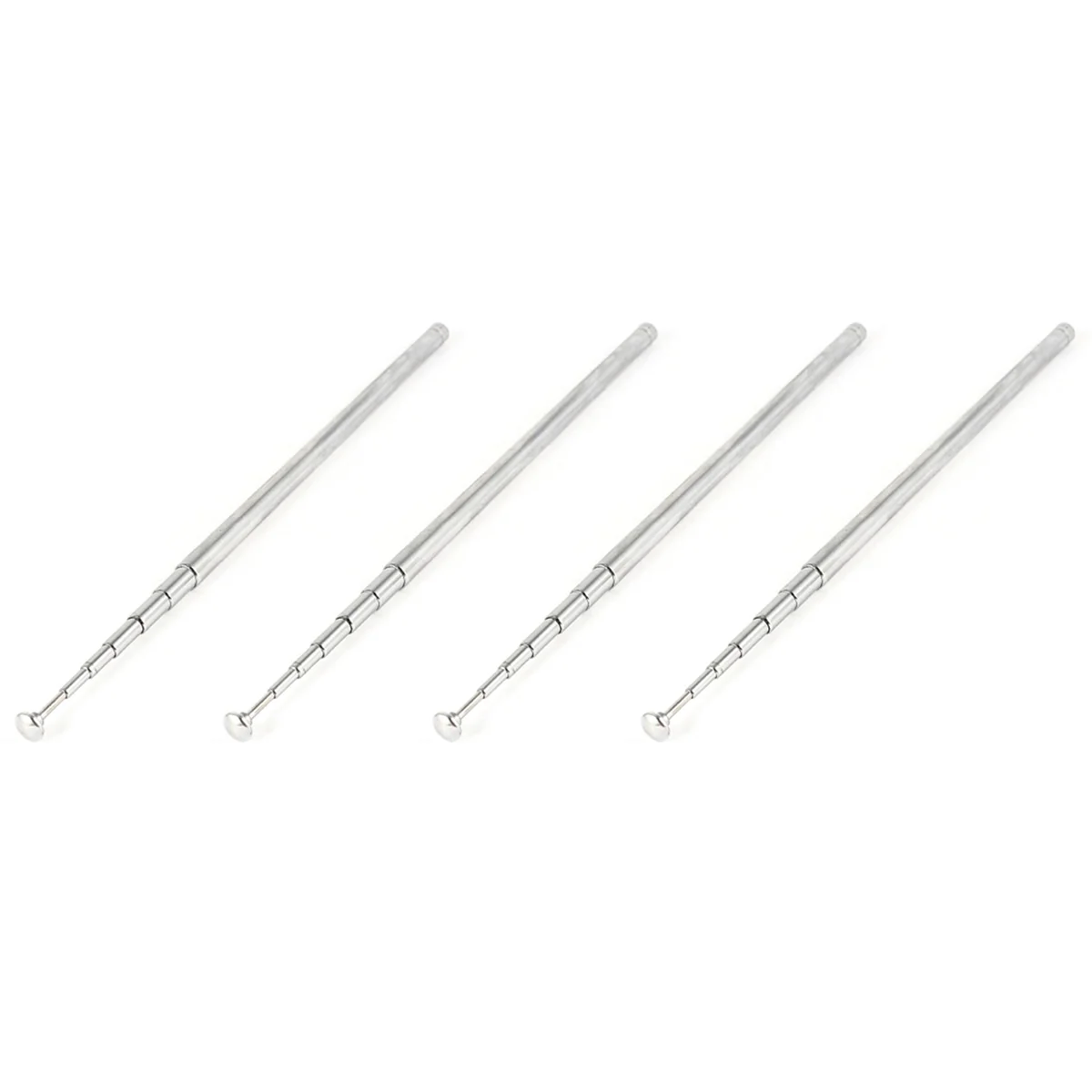 ABKN-4X Silver Tone FM Radio TV 7 Seções Antena Telescópica Antena 38 Polegadas 97Cm