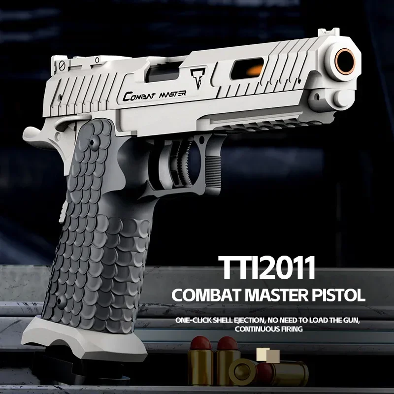 2024 Pistolet taktyczny Master Series Shell Pistolet zabawkowy Mechaniczne połączenie Soft Bullet Gun G17 Pistolet zabawkowy Prezent urodzinowy dla