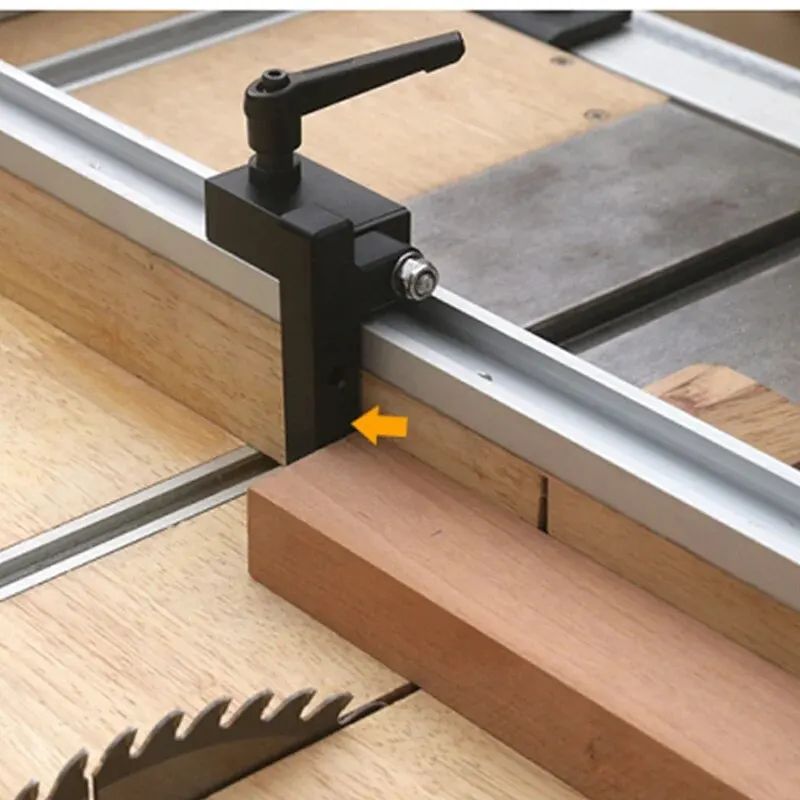 Aluminium T-Track Schuifbegrenzer Houtbewerking Router Tafelsleufstopper Zaagtafel Hek Snijden Begrenzingsblok