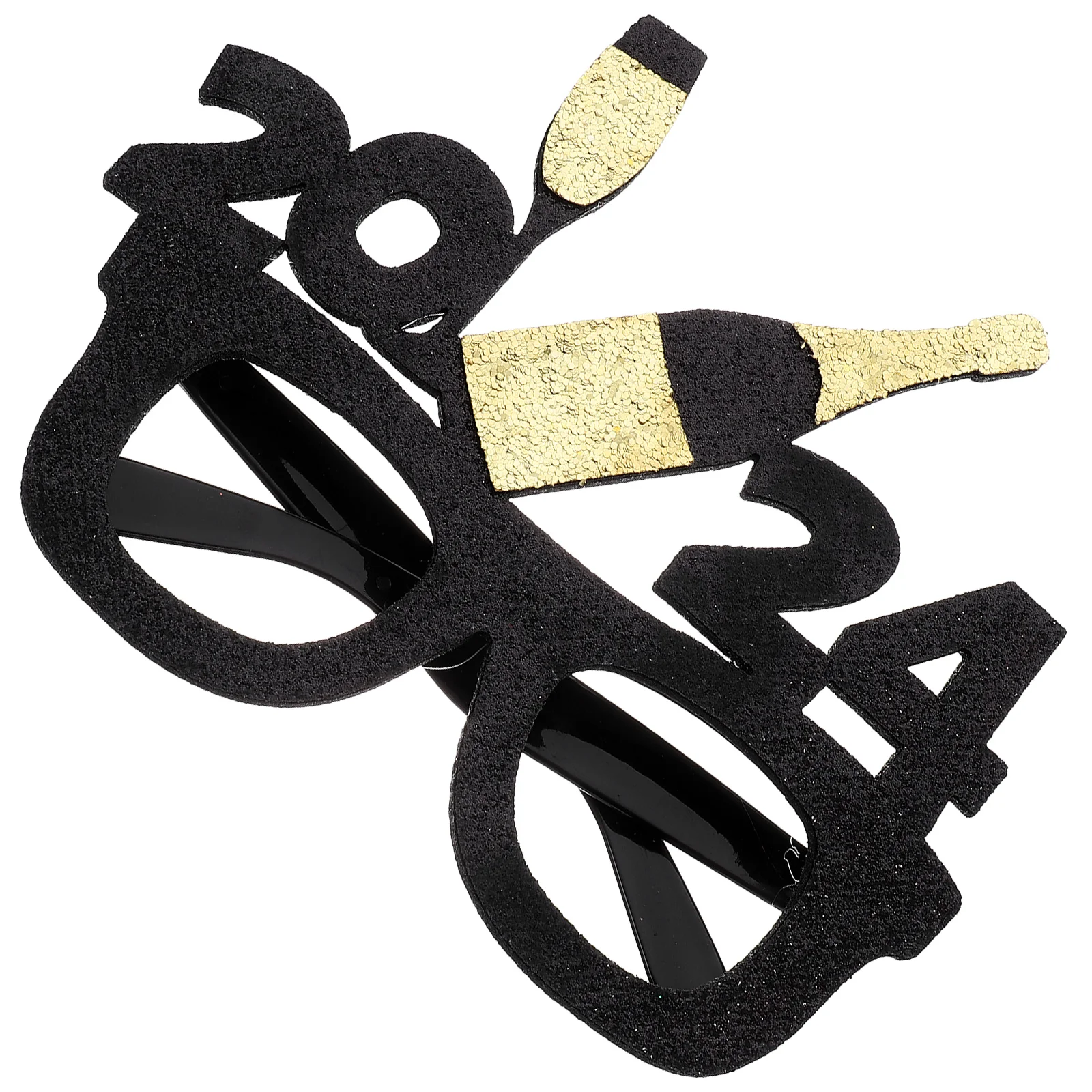 

2024 New Year Glasses Reusable Comfortable Fit Non-Woven Fabric Fun Party Eyewear for Family Gathering Festival Celebration