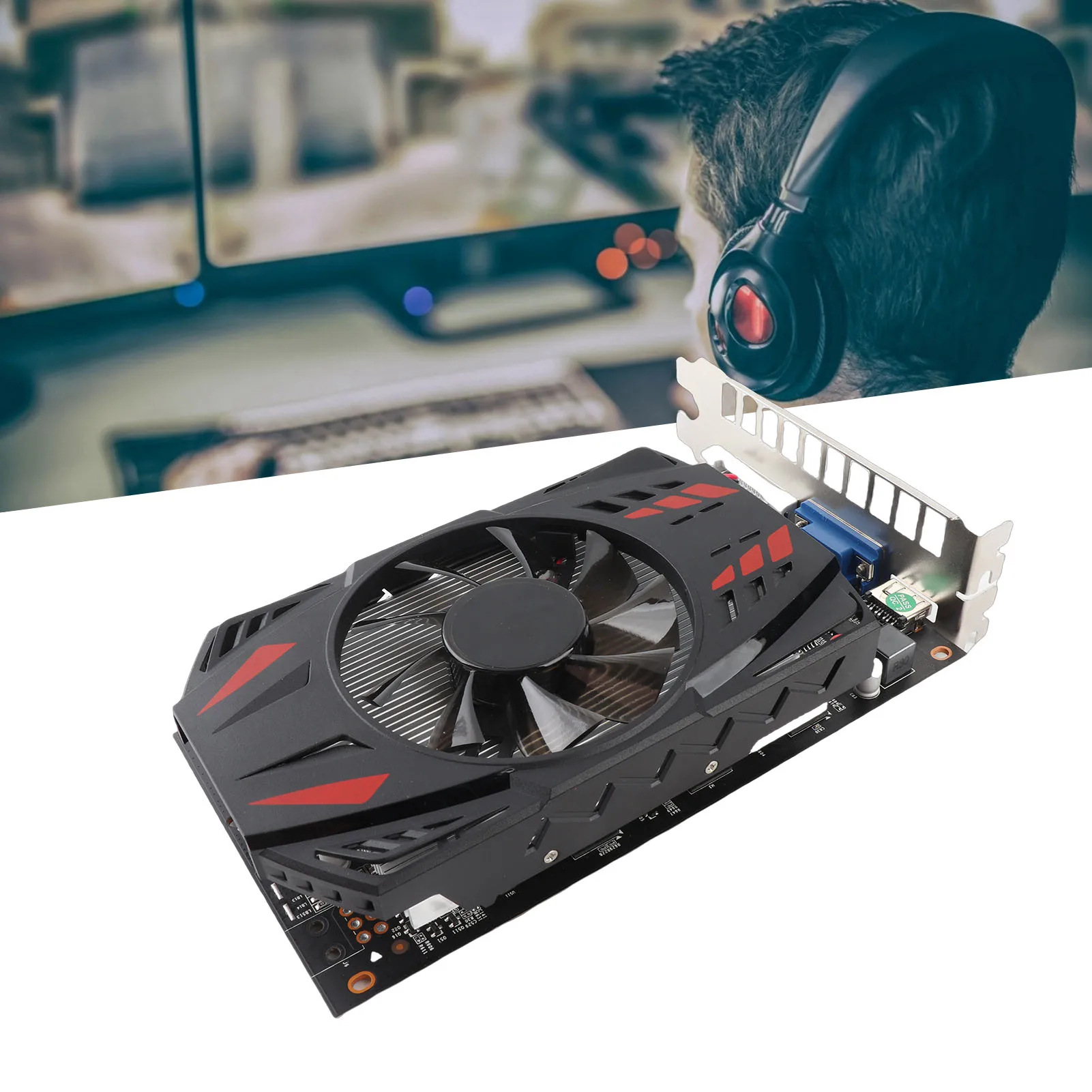 GTX1050Ti Graphics Card Graphics Card for Desktop Computer Network Accessories 780MHz GTX1050Ti 2G 128Bit DDR5