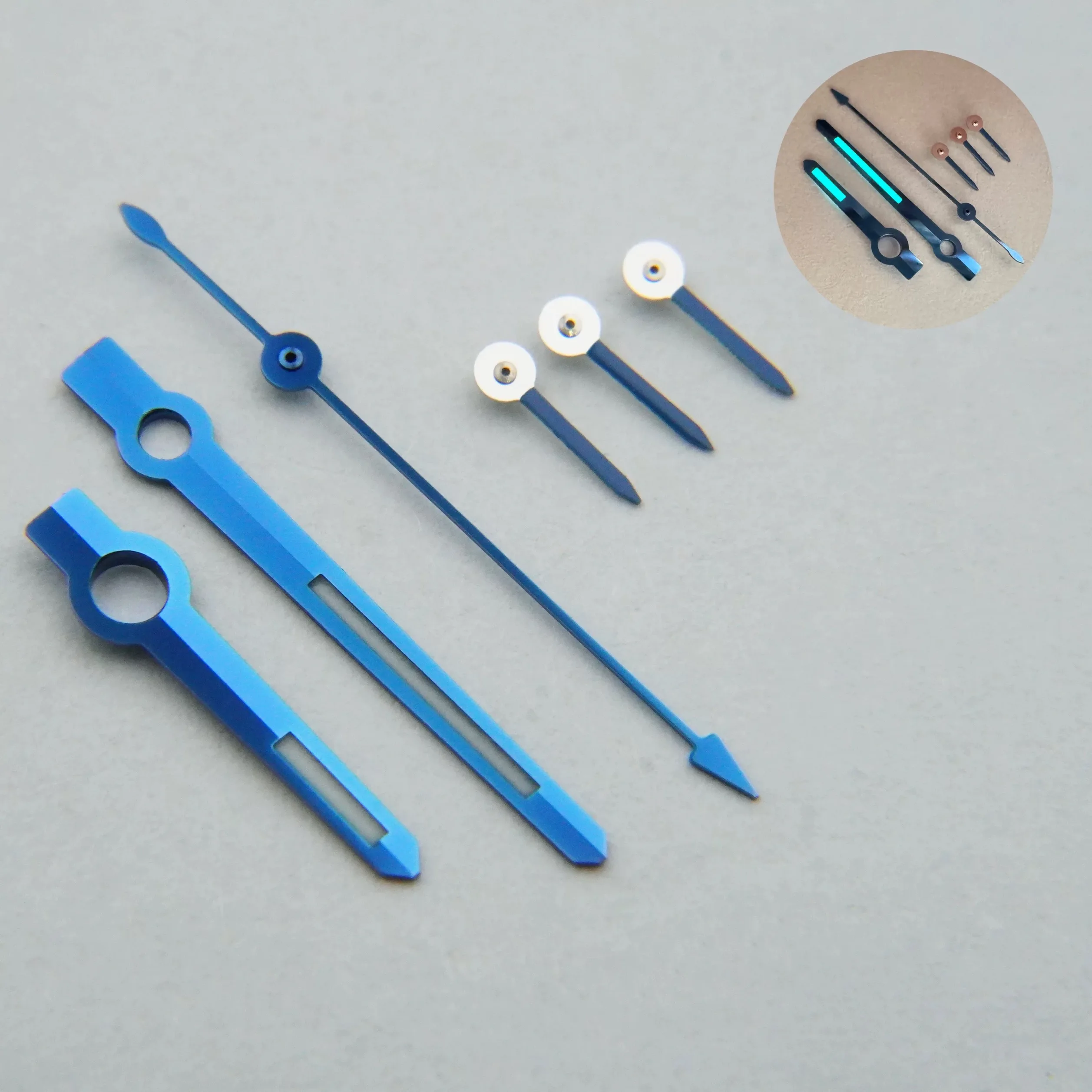 

Watch hands For Daytona Blue luminous Watch Pointers Watch needles Fit 4130/4131 movement 8.5x13x13.5x4mm